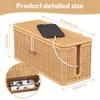 Handmade Rattan Cable Box, Cable Management Box for Hiding Cables,