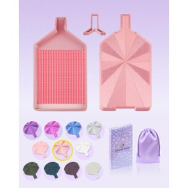 Silky Diamond Painting Tray with Lid, Diamond Painting Accessories, Diamond Art Tray with Prismatic Shine Lid, Diamond Art Accessories and Tools for 5D Diamond Painting Beads, Silky Rose