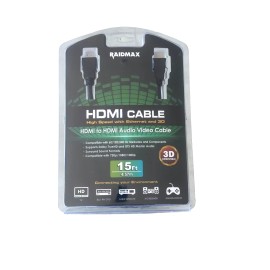 RAIDMAX HDMI 15FT A/V Cable Up to 1080p High-Speed HDMI Cable with Ethernet & 3D