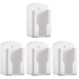 ULTECHNOVO 4pcs Remote Holder Wall Mount Punch Storage Organizer for Remote Controls Mobile Phones More Easy Installation Strong Traceless Sticker for Living Room Kitchen Bathroom