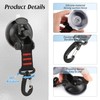 Suction Cup Hooks, Pack of 4 Suction Cups with Hooks,