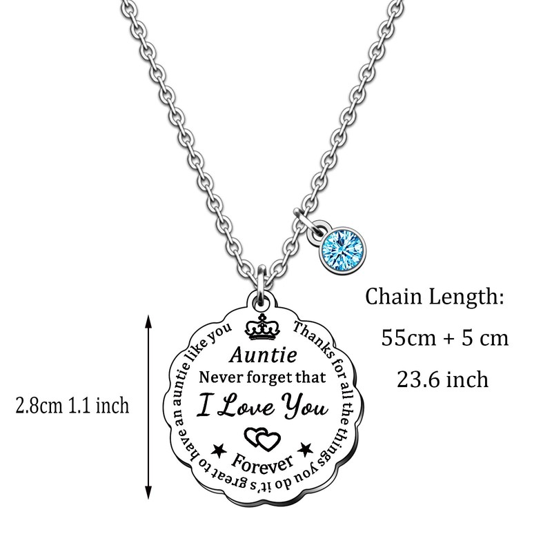 SMARGO Charm Auntie Necklace Gifts From Niece Nephew Appreciation Aunty