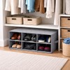 Sorbus Shoe Organizer Bin, 6 Section Cubby Shoe Shelves, Foldable