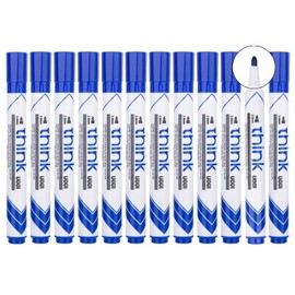 DELI THINK Dry Erase Markers Bullet Tip 2.0mm Low Odor Easy Clean (Pack of 12)