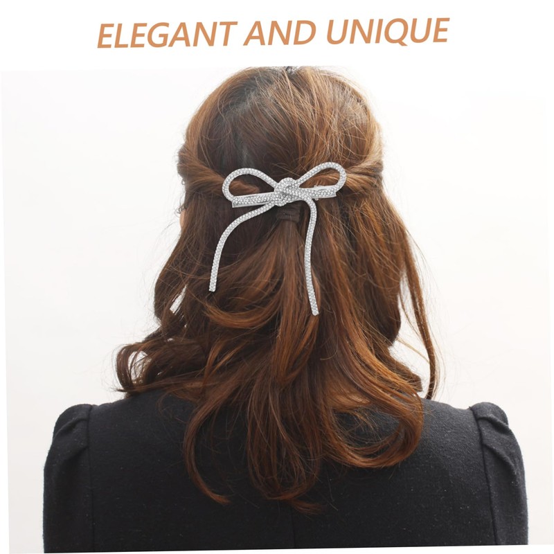 TOVINANNA 2Pcs Non Slip Jeweled Barrettes for Weddings Prom and