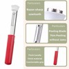 2-in-1 Stainless Steel Apple Corer and Peeler, Red, Plastic Handle,