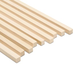 Wood Square Dowel Rods, 1/2-inch x 18, Pack of 10 Wooden Craft Sticks for Crafts and Woodworking, by Woodpeckers