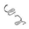 ZEONHAK 30 PCS Silver Double Prong Hooks, 55x41mm Dual Coat