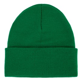 Unisex Beanie Hat Warm Winter Hats Soft Knit Hat Plain Skull Caps for Men Women Lightweight Beanie Green