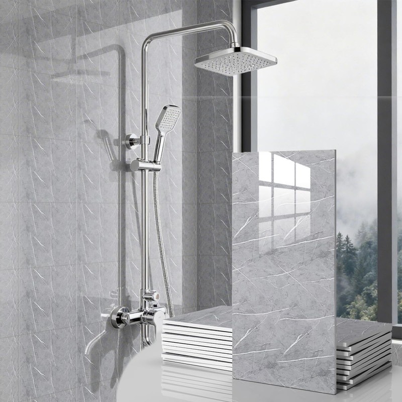 proprodiudiu 10PCS Peel and Stick Backsplash Marble Wall Tiles 23.6"x11.8"