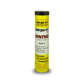 Cen-Pe-Co Syntho Pressure Lube for Heavy Duty Use | NGLI 2 Multi-Purpose Grease | Red 12 Hydroxy Lithium Grease | Water Resistant | Extra Tacky Synthetic Polymers | 1-Tube (14.5 Ounces)