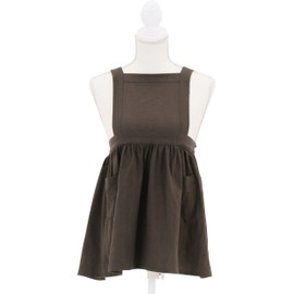 Fuji Boeki 17644 Apron, Width 22.0 - 43.3 inches (56 - 110 cm), Height 24.0 inches (61 cm), Charcoal, Dress Apron, 100% Cotton, Circle