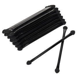 JOCEMY 30 PCS Professional Disposable Dual Side Sponge Eyeshadow Brush, Double Head Eye shadow Brushes Makeup Applicator Cosmetic Tools(Length: 12 cm, Round Handle, Black)