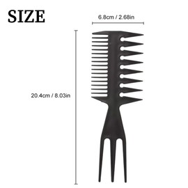 PSOWQ 3-in-1 Plastic Combs Detangling Wide Tooth Comb Antistatic Hair Comb Hairdressing Styling Tool