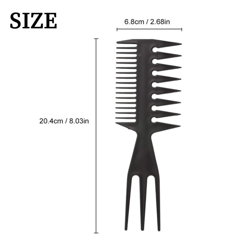 PSOWQ 3-in-1 Plastic Combs Detangling Wide Tooth Comb Antistatic Hair