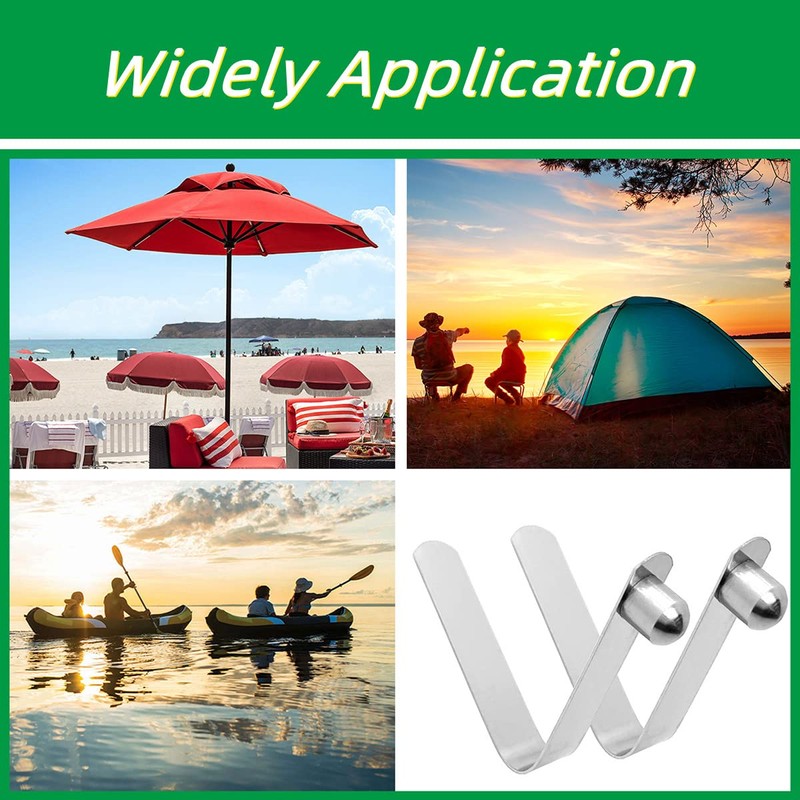 8pcs Kayak Paddle Spring Snap Clips, Stainless Steel Spring Button