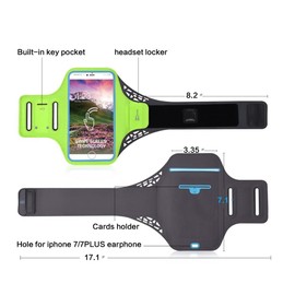 DFV mobile - Professional Cover Ultra-Thin Armband Sport Walking Running Fitness Cycling Gym für Blu Studio X10L (2022) - Green