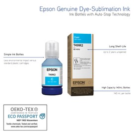 Epson Genuine T49M120 Dye-Sublimation SureColor Ink Refill for Epson F170 & Epson F570 - Black
