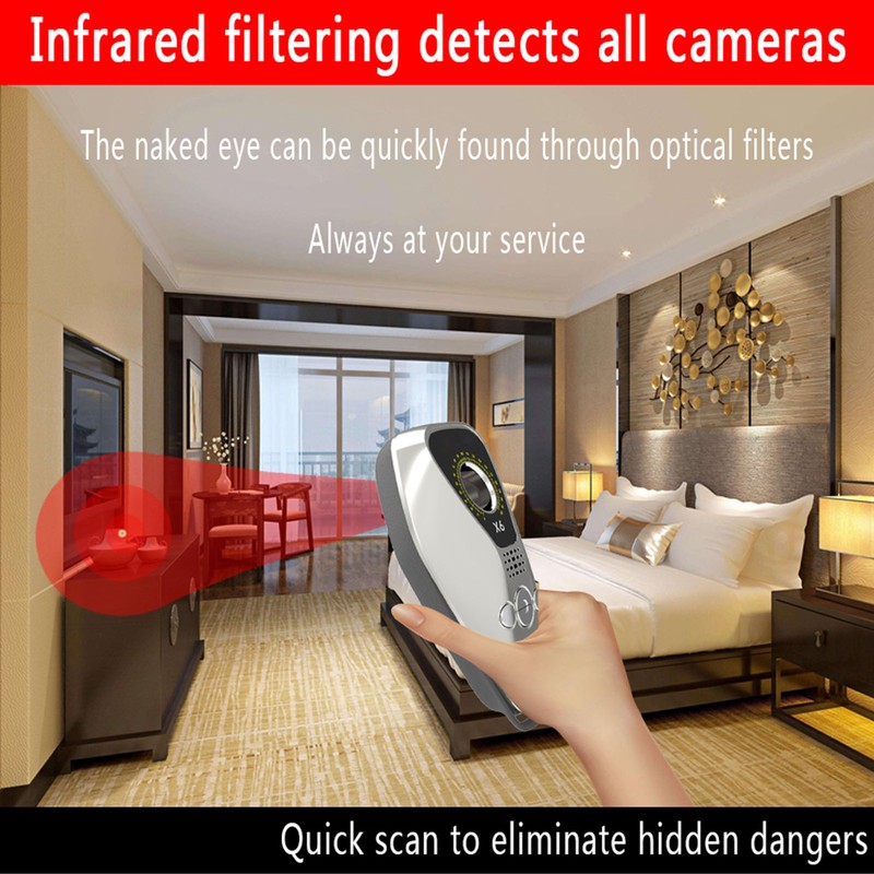 Camera Bug Detector Adjustable Sensitivity Prevent Candid Prevent Eavesdropping Portable