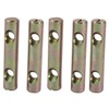 sourcingmap 5pcs M8x60mm Dual Hole Zinc Plated Iron Slotted Drive