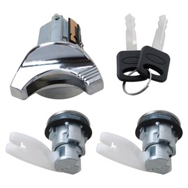 Vicue Updated Ignition & Door Lock Cylinder Repair Kit Fit for Ford F350 Custom Cab & Chassis 2-Door 7.5L 460Cu. in. V8 Gas OHV Naturally Aspirated 1992 Replaces F3UZ1522050D