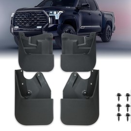 Heavy-Duty Mud Flaps Compatible with 2022-2025 Toyota Tundra, Front & Rear Wheel Protection, All-Weather PVC No Drill Installation, Set of 4