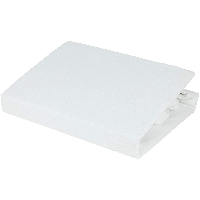 Gerald Wittmann Terry Towelling Fitted Sheet, White, Size: 140 x