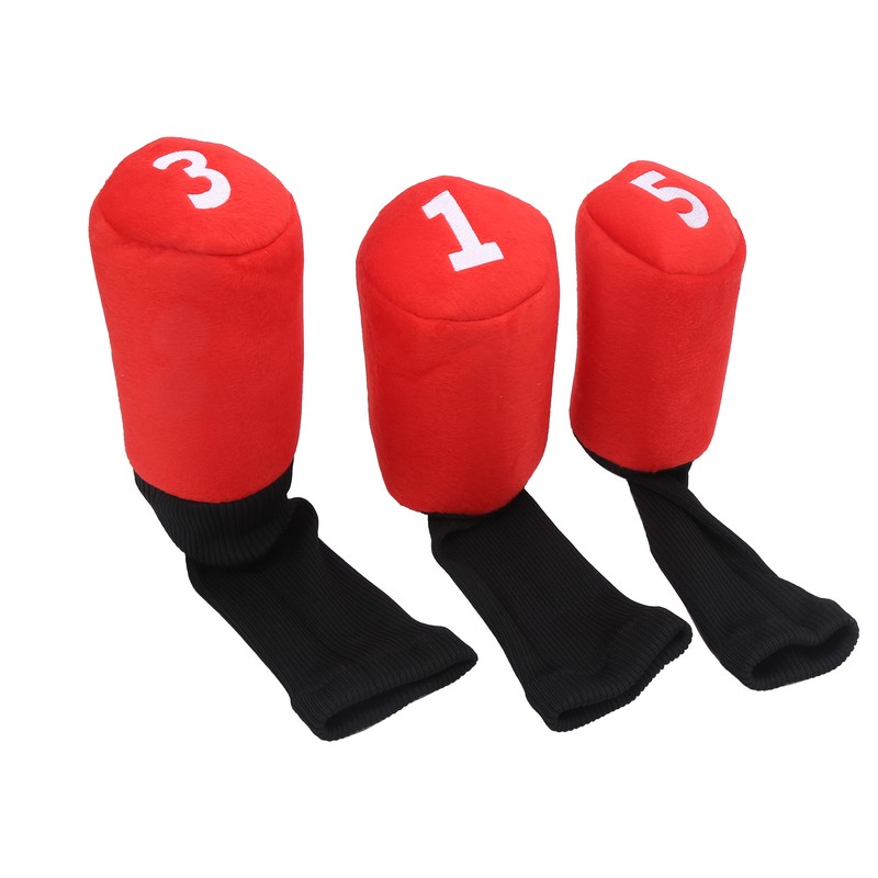 3pcs Durable Head Golf Cover Headcover Clubs Cover Protector for