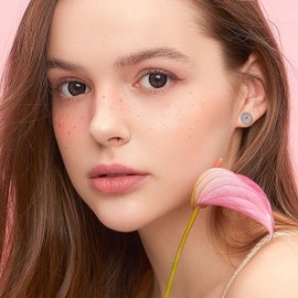 J.MUEN Unicorn Earrings for Women 925 Sterling Silver Stud Earrings Hypoallergenic Jewellery Gifts for Women, Cubic Zirconia, Cubic Zirconia