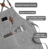 CONTAIL Chef Apron Adjustable Canvas Apron with Crossback and Large