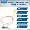OHLECTRIC Bare Copper Ground Wire with Lug - 10 Inch