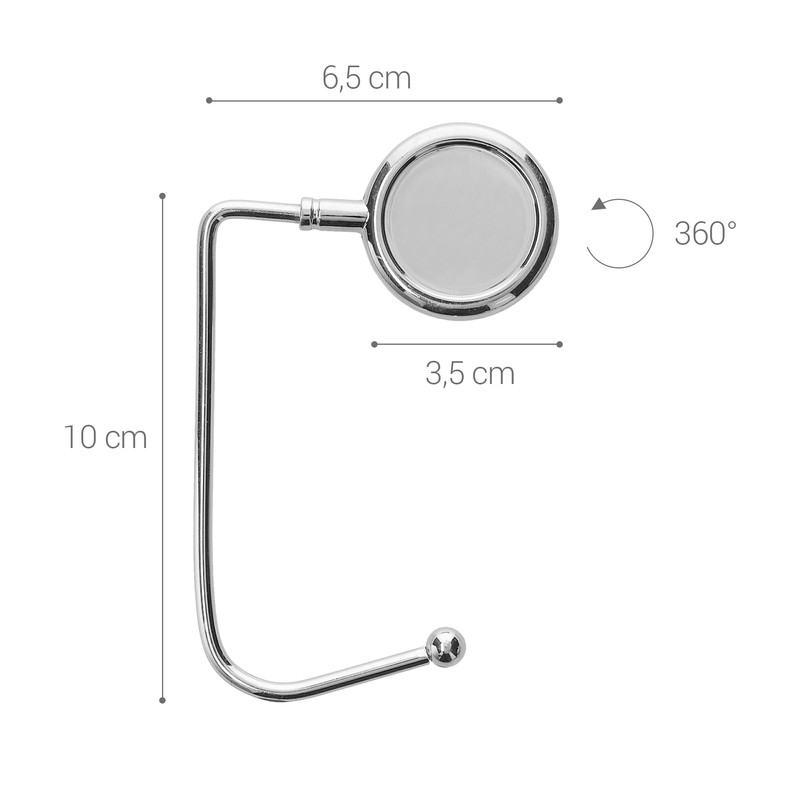 kwmobile Purse Hooks for Table - Set of 2 Metal