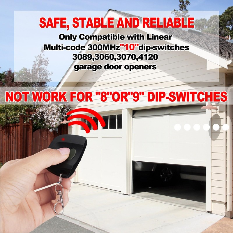 Kingdder 9 Pcs Garage Door Remote Compatible with Linear Multicode