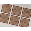 A5 Sticker Sheet Rustic Tea Coffee Sugar Labels Vinyl Stickers