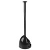mDesign Plastic Freestanding Hideaway Toilet Bowl Plunger with Holder Set