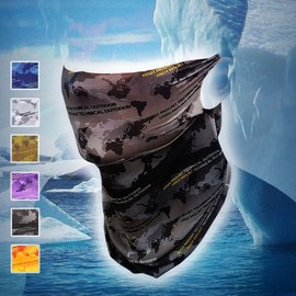 Cool Skin Multi-Scarf: Korean Cool Mask & Buff for Cycling & Motorcycling, Ice Mask, UV Sun Protection Cool Skin Multi-Blue 5ea