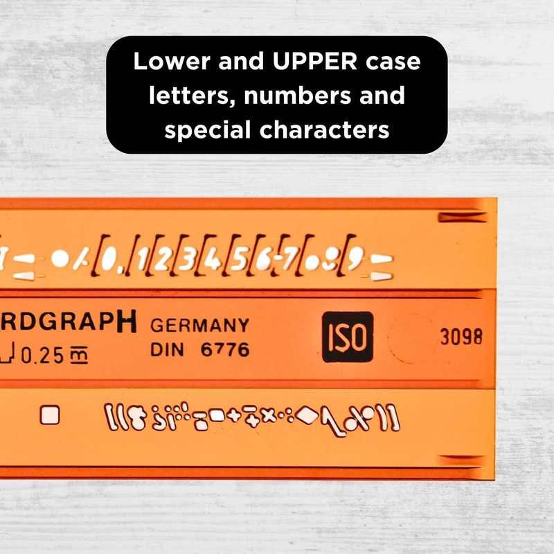 2.5mm Italic Letter Stencil