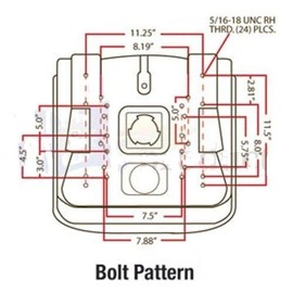 A&I Products Lawn/Garden SEAT BLK Part NO: A-LGT100BL