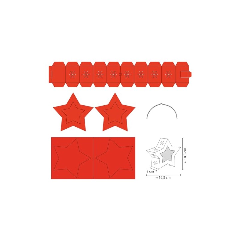 Ursus 1883 00 02 Twinkle Star Neon Red, Lantern Craft