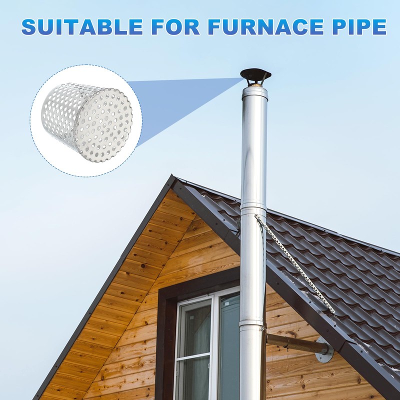 PATIKIL Gutter Guard Filter 3.5"-3", PVC Termination Cap Mesh Screen