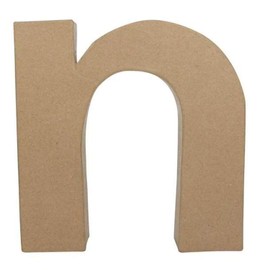 Décopatch AC407O Paper Mache Letter "n" Fantasy 5 x 22 x 22 cm for Embellishment, Ideal for Home Decoration, Cardboard Brown