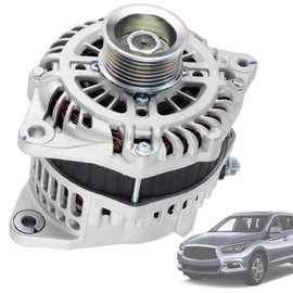 150 Amp Alternator FIT 2013-2017 Pathfinder 3.5L FIT 2014-2016 QX60 FIT 2015-2017 Murano 7-Groove Pulley 12V Replacement Alternator Assembly Replaces 23100-3JA1A 11538