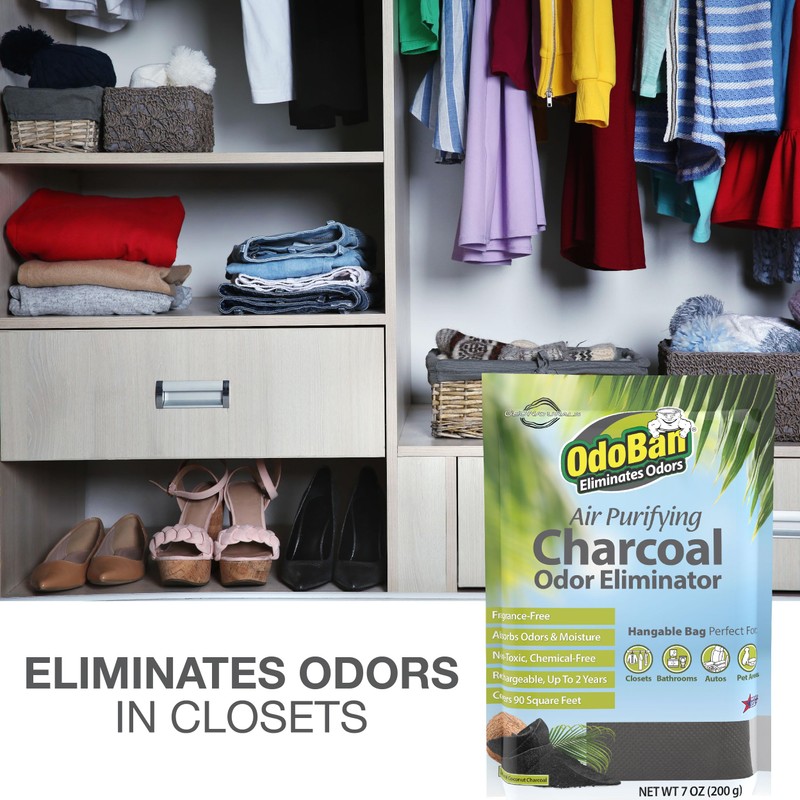 OdoBan Air Purifying Charcoal Natural Odor Eliminator, Non-Toxic Formula, Made