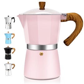 DITOSH 3 Cup Aluminum Espresso Stovetop Moka Pot Express Coffee Maker Percolator Italian Classic Mocha Coffee Machine for Italian and Cuban Cafe Brewing for Home & Camping 150ml 5oz