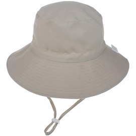 Malaxlx Unisex Baby Sun Hat Toddler Kids Fishing Hat Summer Hat Wide Brim Beach Hat for Girls Boys, beige