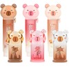 6Pcs Capybara Cute Stationery Set,Kawaii School Supplies,Including 3 Pencil Sharpeners