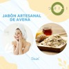 Jabón Artesanal De Avena Natural Corporal/facial Sheló Nabel