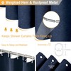 BTTN Long Fabric Shower Curtain - 72x80 Inch Linen Textured