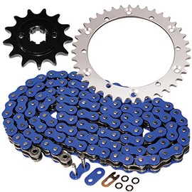 Caltric compatible with O-Ring Blue Drive Chain & Sprockets Kit Yamaha Blaster 200 Yfs200 Yfs-200 1988-2006
