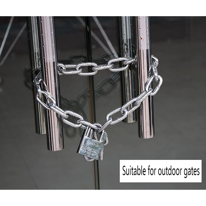 Security Chain Hardened 8mm Thick Shrouded Padlock Safety Chain Lock